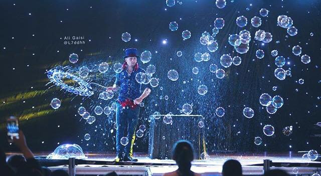 Burbuļu ballīte, burbuļu priekšnesums